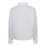 SannaCC Asym Button Blouse - White - Co'couture