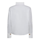 SannaCC Asym Button Blouse - White - Co'couture