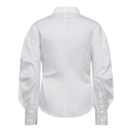 SannaCC Asym Placket Shirt - White - Co'couture