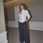 SannaCC Asym Placket Shirt - White - Co'couture