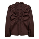 SannaCC Drawstring Blouse - Dark Brown - Co'couture