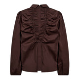 SannaCC Drawstring Blouse - Dark Brown - Co'couture