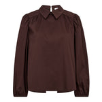 SannaCC Drawstring Blouse - Dark Brown - Co'couture