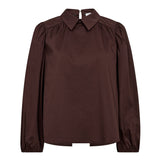 SannaCC Drawstring Blouse - Dark Brown - Co'couture