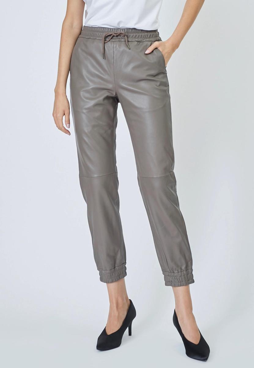 ShilohCC Leather Joggers - Elephant - Co'couture