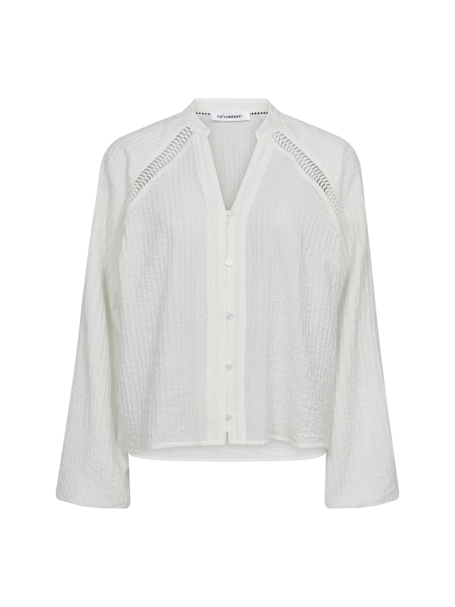 ShinaCC Lace V - Shirt - Off white - Co'couture