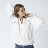 ShinaCC Lace V - Shirt - Off white - Co'couture