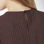 ShinaCC Pintuck Blouse - Dark Brown - Co'couture