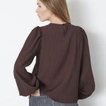 ShinaCC Pintuck Blouse - Dark Brown - Co'couture