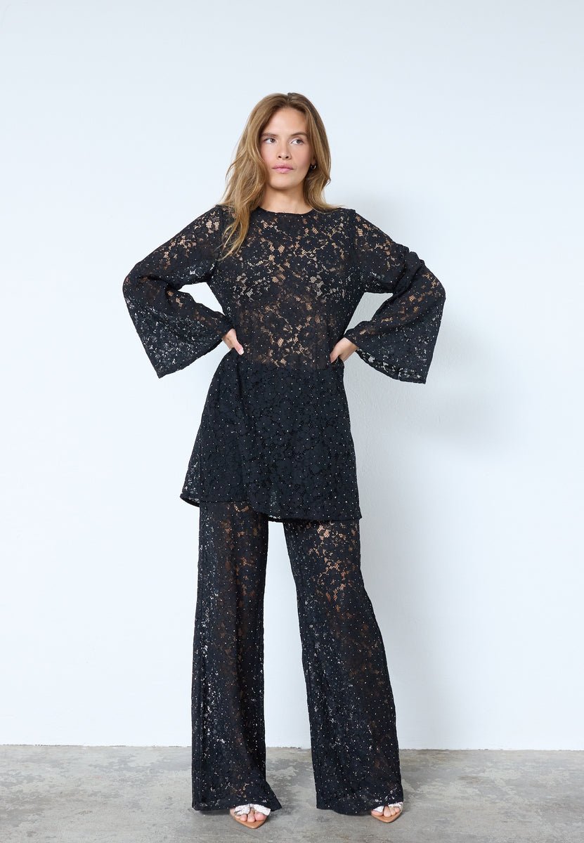 SiaCC Simili Lace Dress - Black - Co'couture