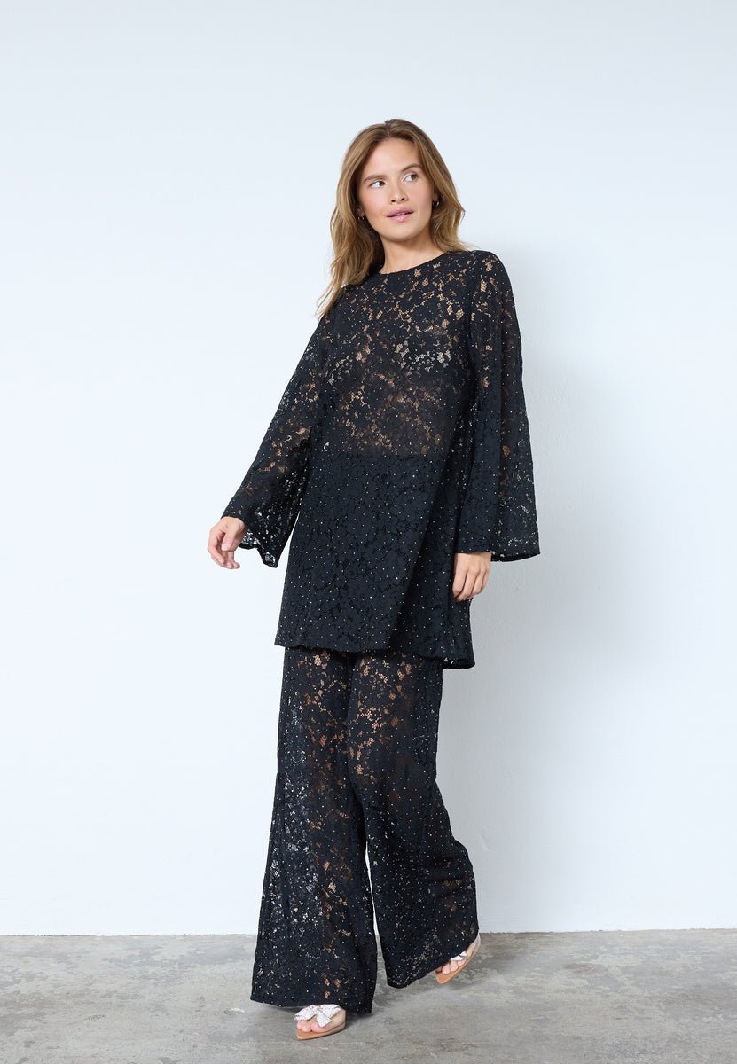 SiaCC Simili Lace Pant - Black - Co'couture