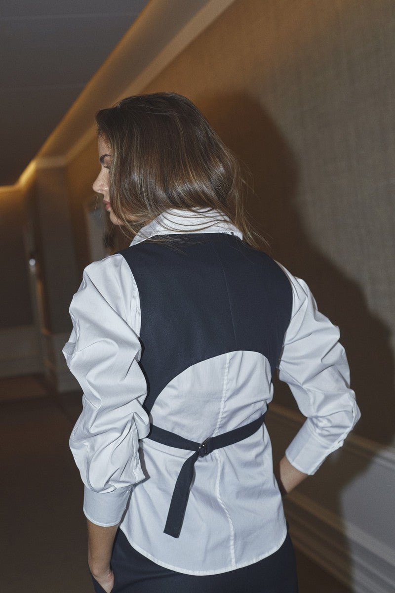 SibelleCC Open Back Vest - Black - Co'couture