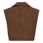 SiennaCC Suede Crop Waistcoat - Suntan - Co'couture