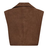 SiennaCC Suede Crop Waistcoat - Suntan - Co'couture