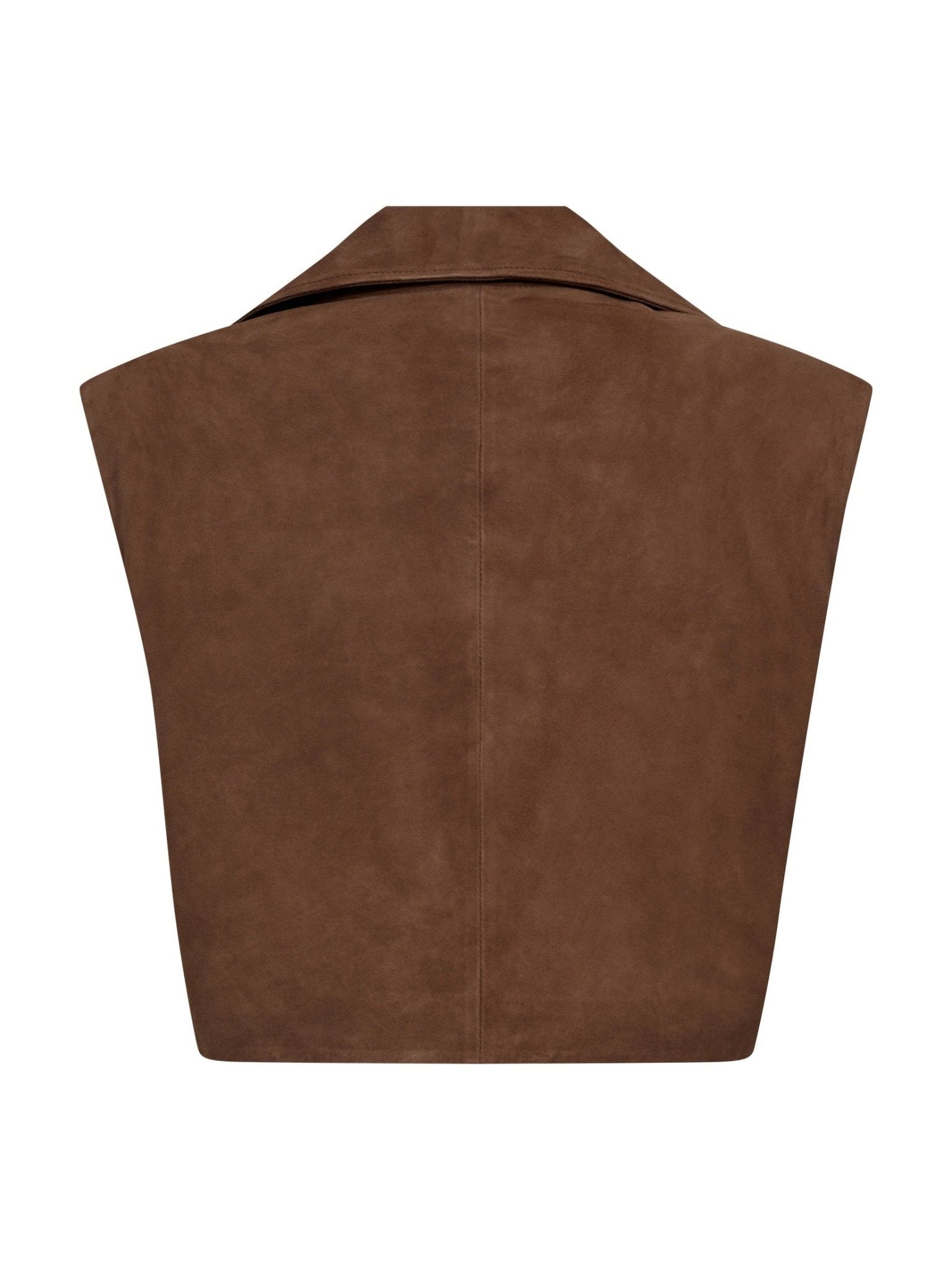 SiennaCC Suede Crop Waistcoat - Suntan - Co'couture