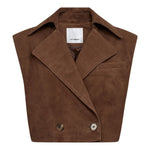 SiennaCC Suede Crop Waistcoat - Suntan - Co'couture