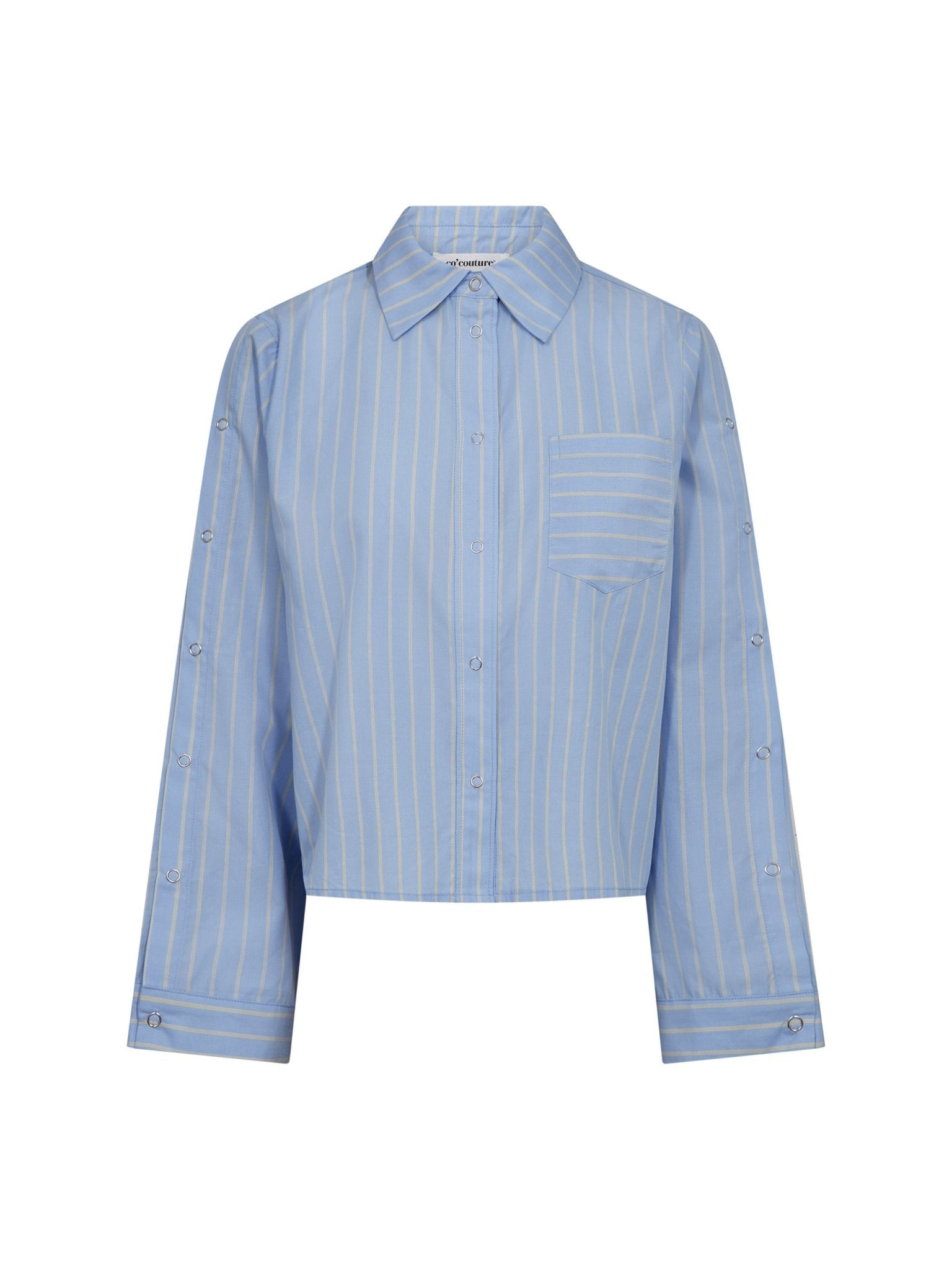 SimoCC Stripe Button Shirt - Pale Blue - Co'couture
