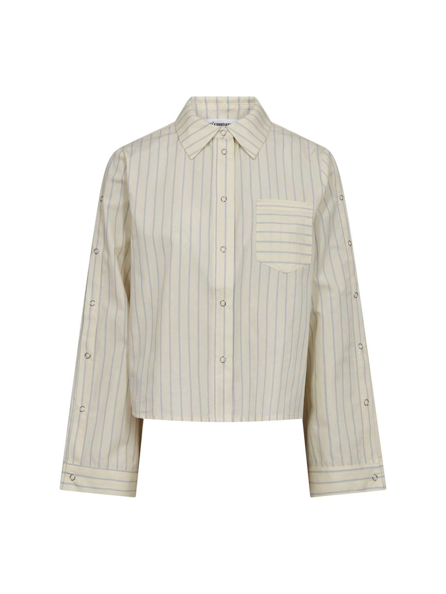 SimoCC Stripe Button Shirt - PaleYellow - Co'couture