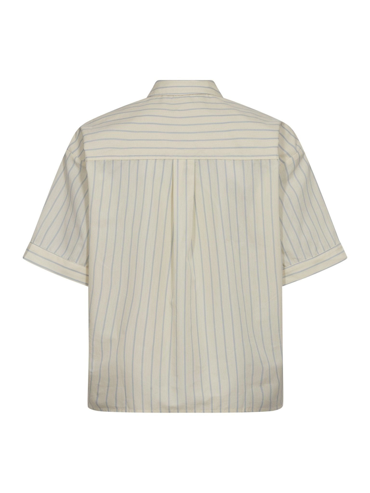 SimoCC Stripe SS Tie Shirt - PaleYellow - Co'couture