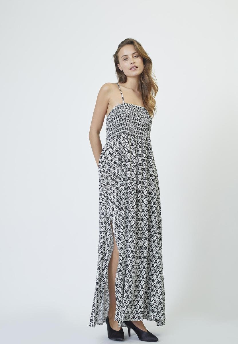 SofiaCC Smock Strap Dress - OffWhite - Black - Co'couture