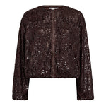 SophieCC Sequin Balloon Jacket - Dark Brown - Co'couture