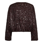 SophieCC Sequin Balloon Jacket - Dark Brown - Co'couture