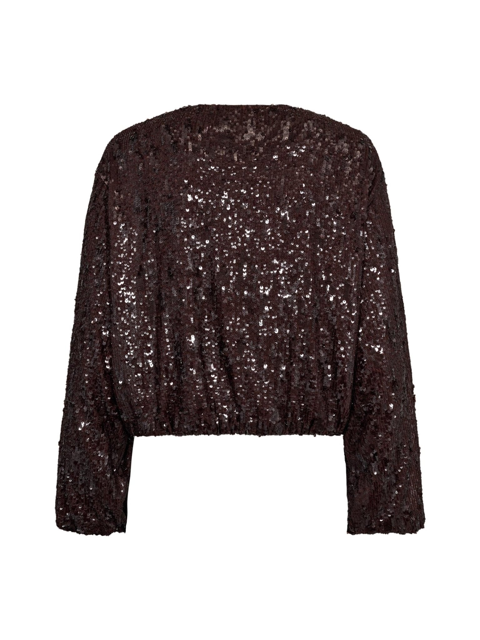 SophieCC Sequin Balloon Jacket - Dark Brown - Co'couture