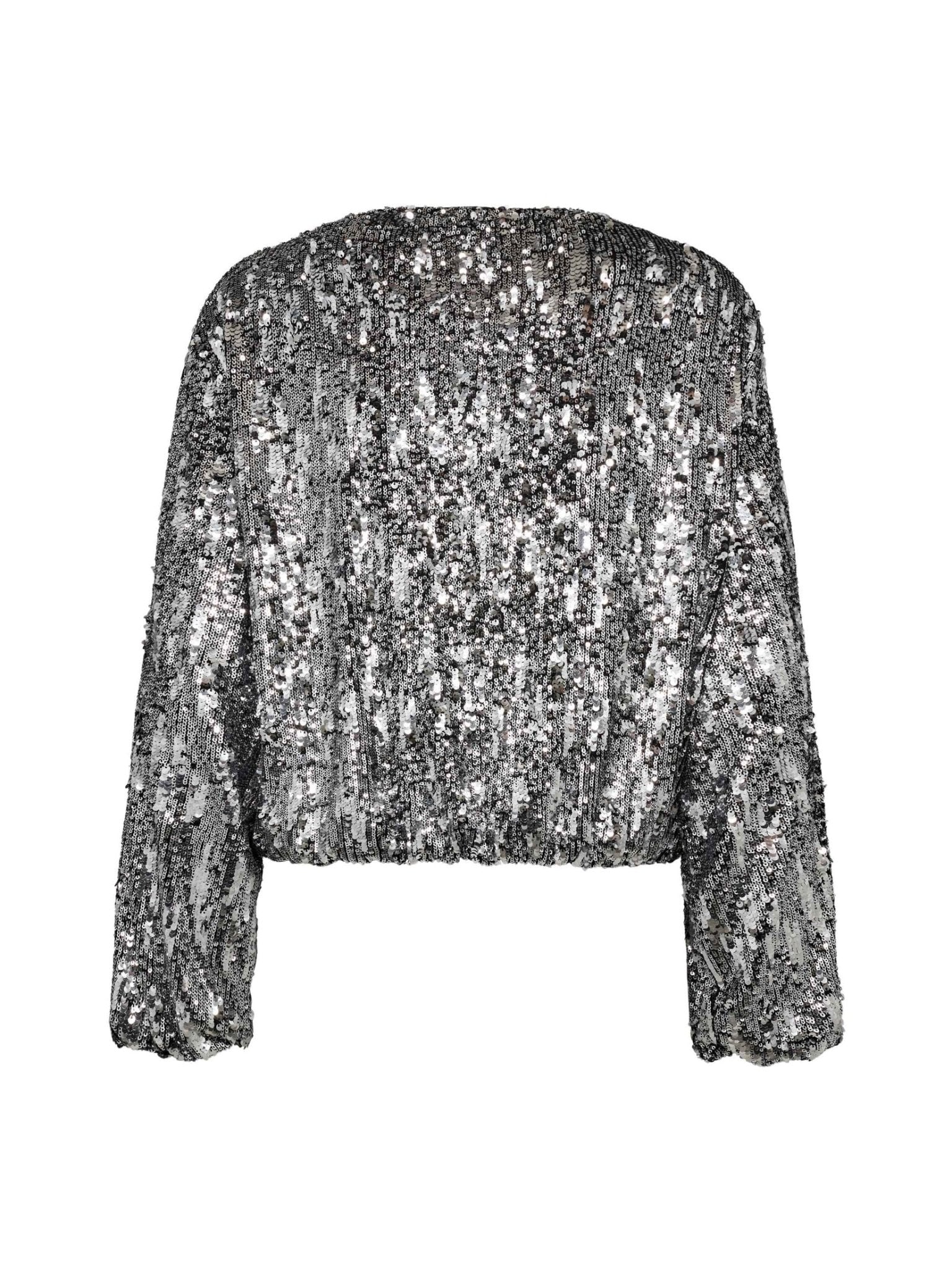 SophieCC Sequin Balloon Jacket - Silver - Co'couture