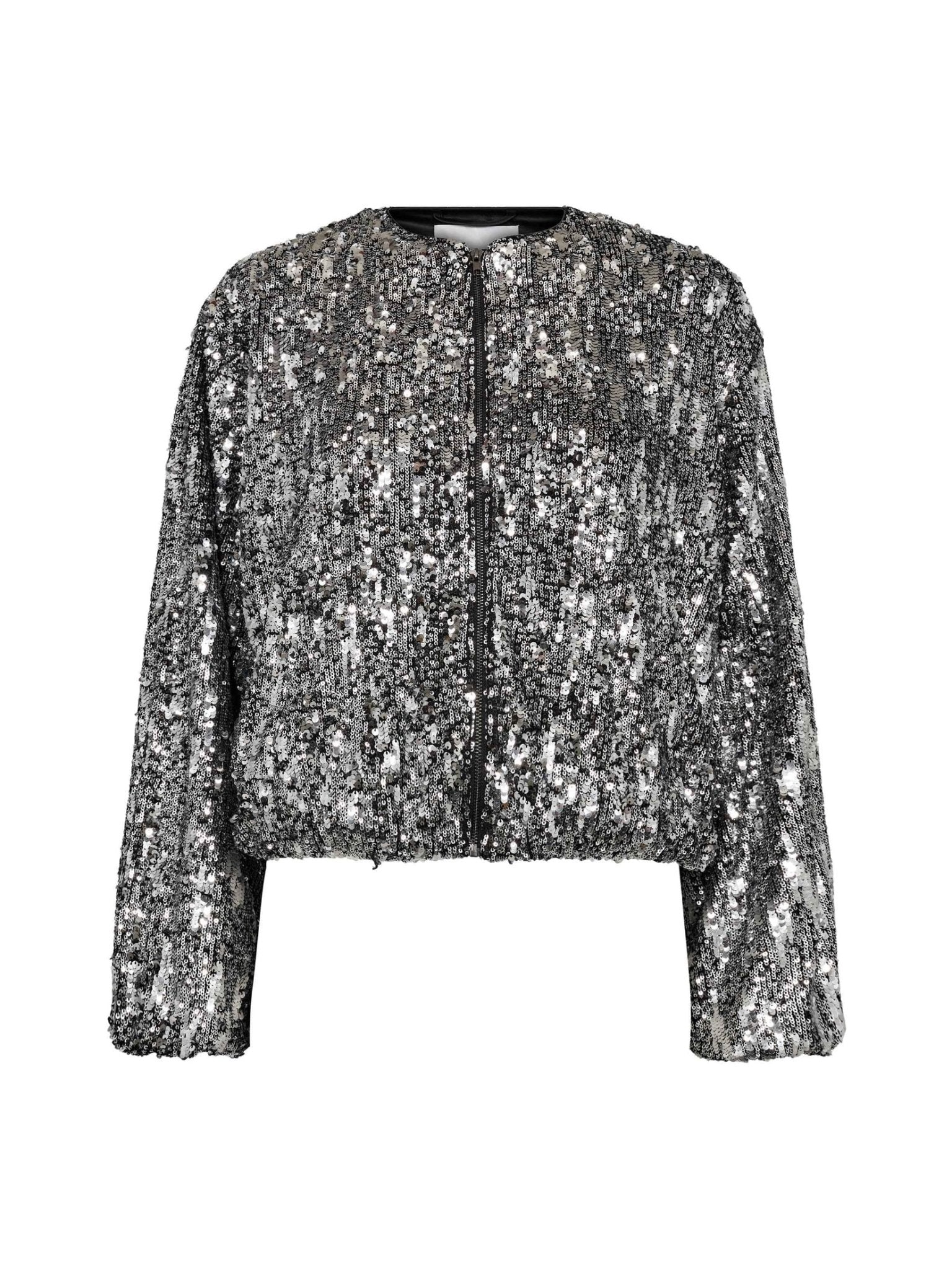 SophieCC Sequin Balloon Jacket - Silver - Co'couture