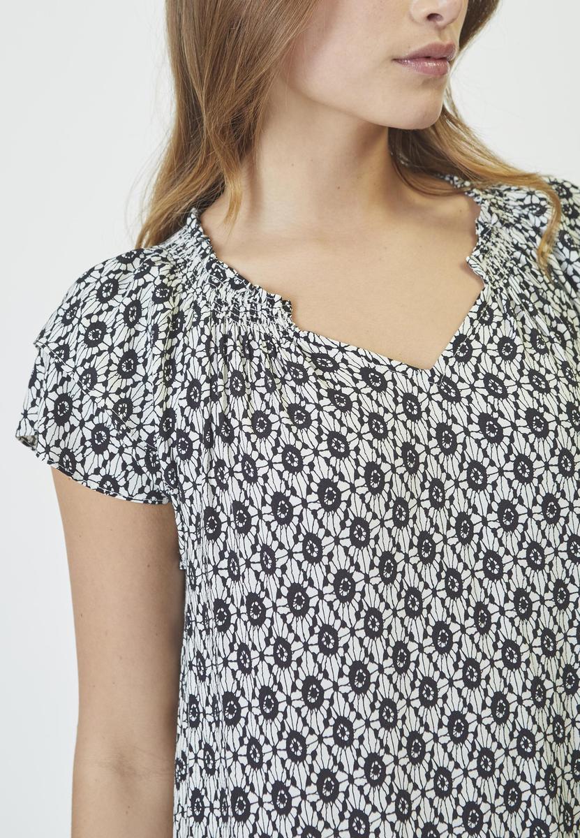 SunriseCC Crop Sofia Dress - OffWhite - Black - Co'couture