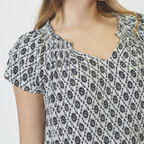 SunriseCC Crop Sofia Dress - OffWhite - Black - Co'couture