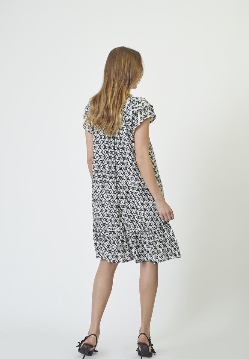 SunriseCC Crop Sofia Dress - OffWhite - Black - Co'couture