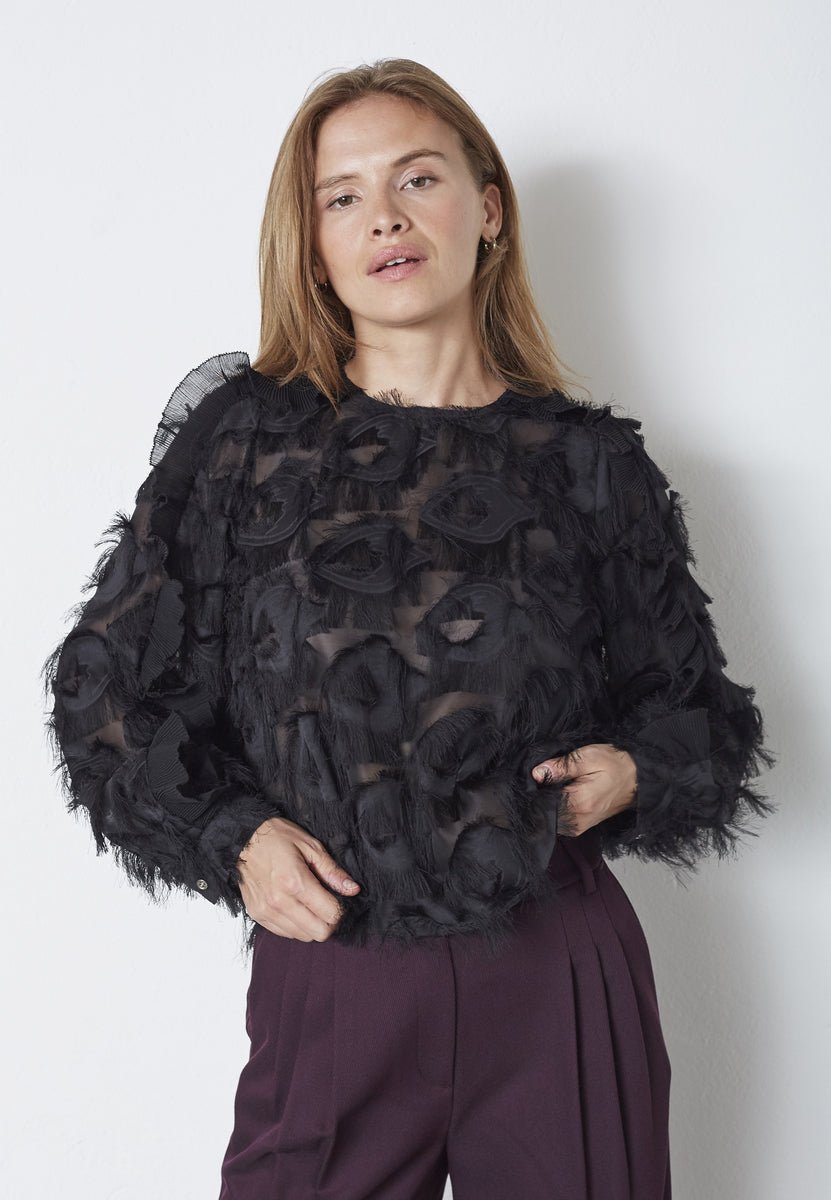 SyraCC Structure Blouse - Black - Co'couture