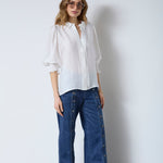 TassyCC Lace SS Shirt - White - Co'couture