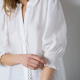 TassyCC Lace SS Shirt - White - Co'couture
