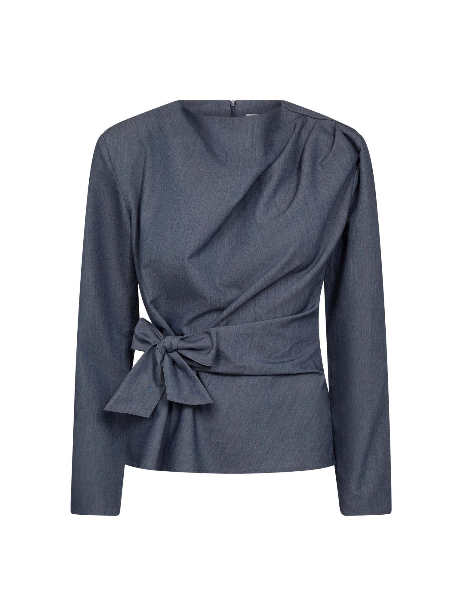 TengaCC Pleat Blouse - Dusty Blue - Co'couture