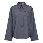 TengaCC Tie Blouse - Dusty Blue - Co'couture