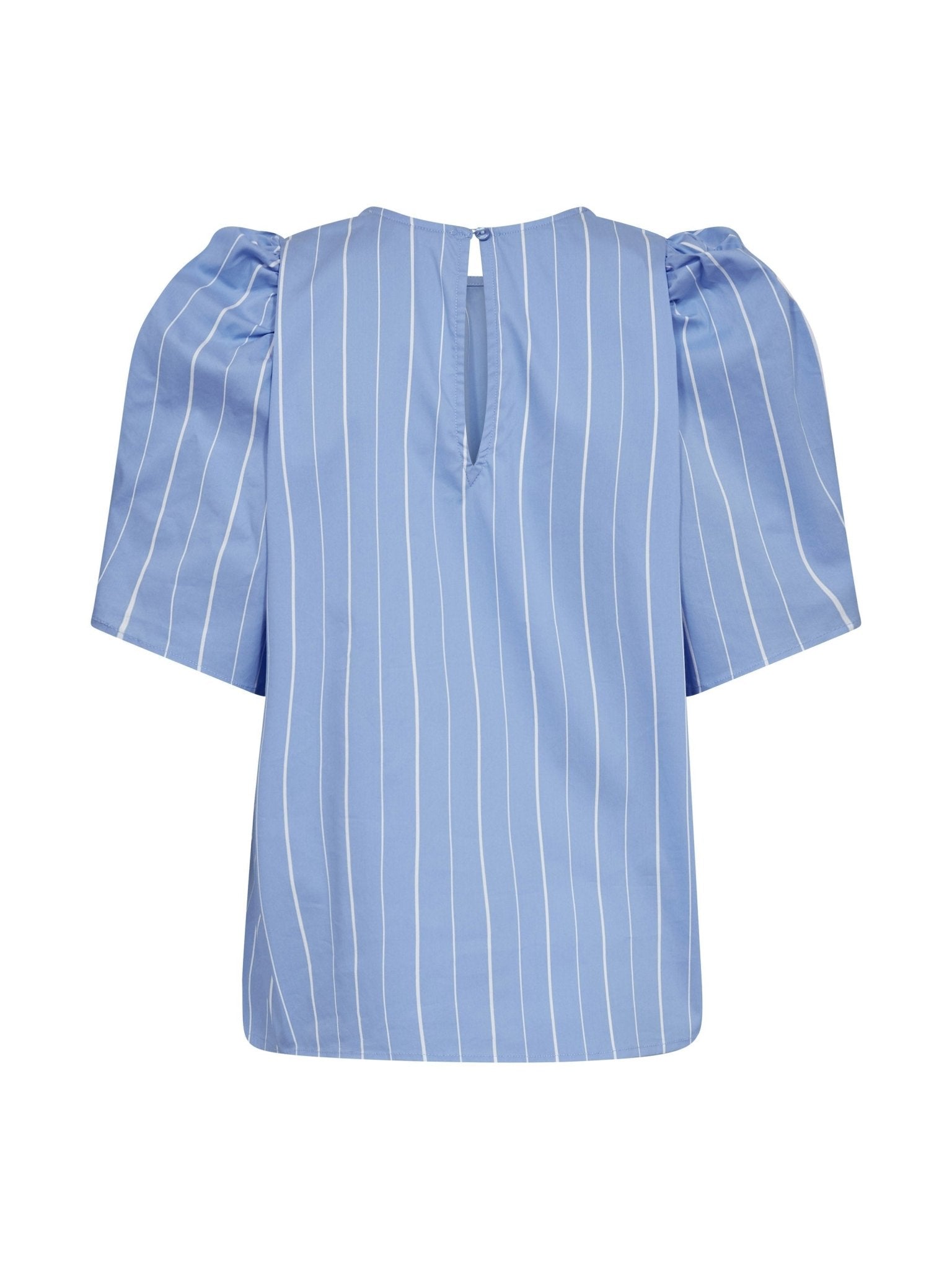 TeranCC Stripe SS Blouse - Pale Blue - Co'couture