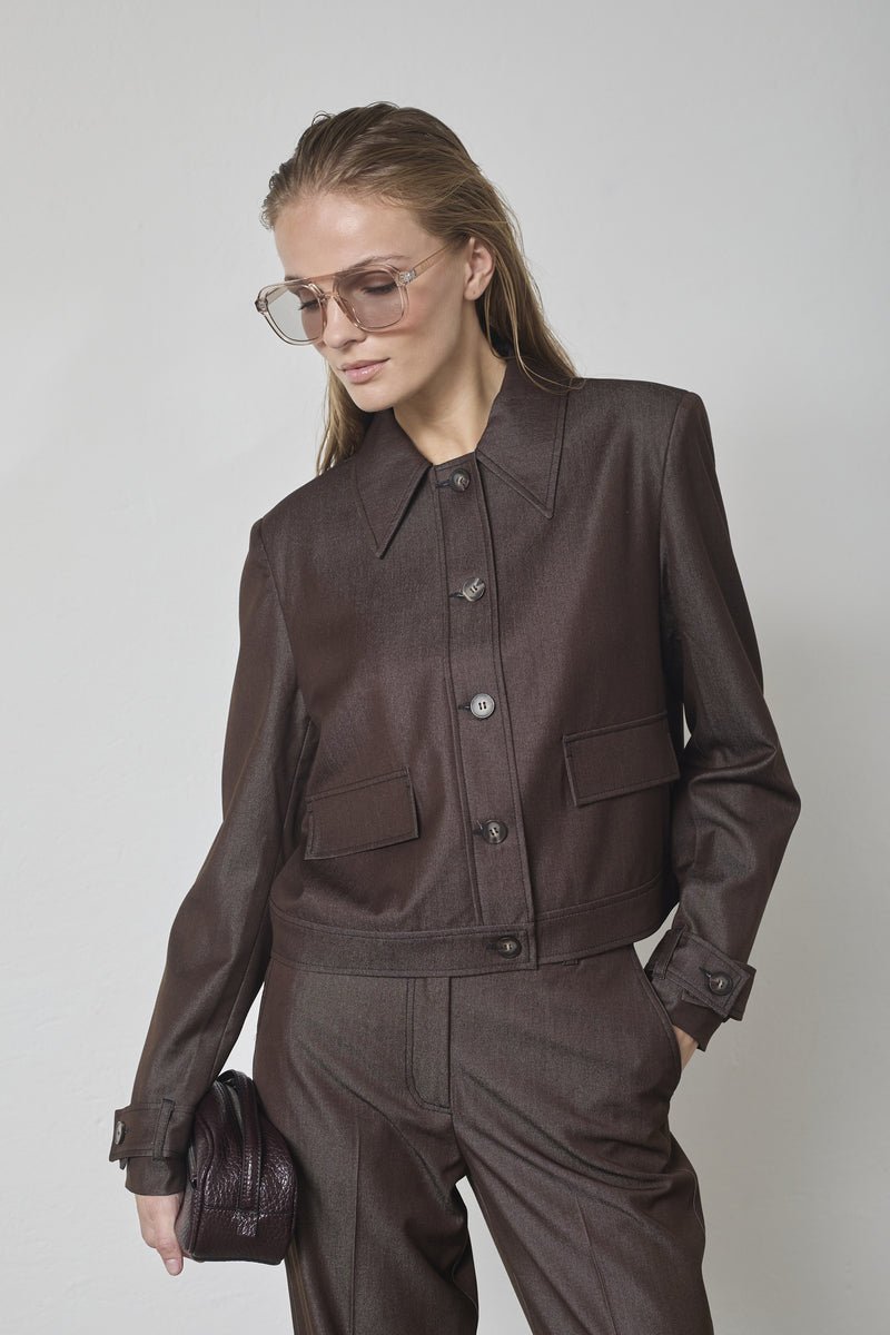 TerryCC Denim Jacket - Dark Brown - Co'couture