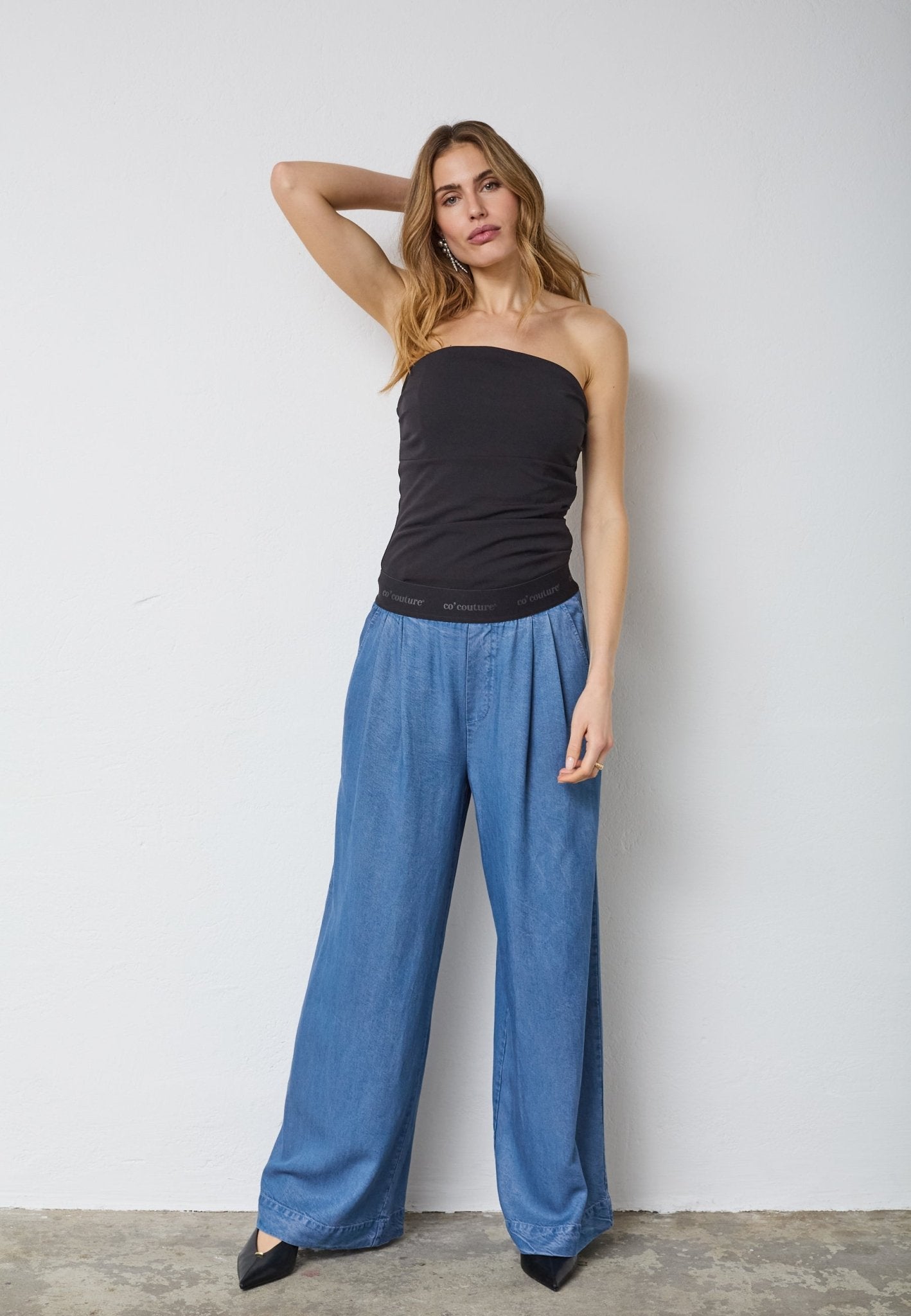 TillyCC Logo Pant - Denim blue - Co'couture