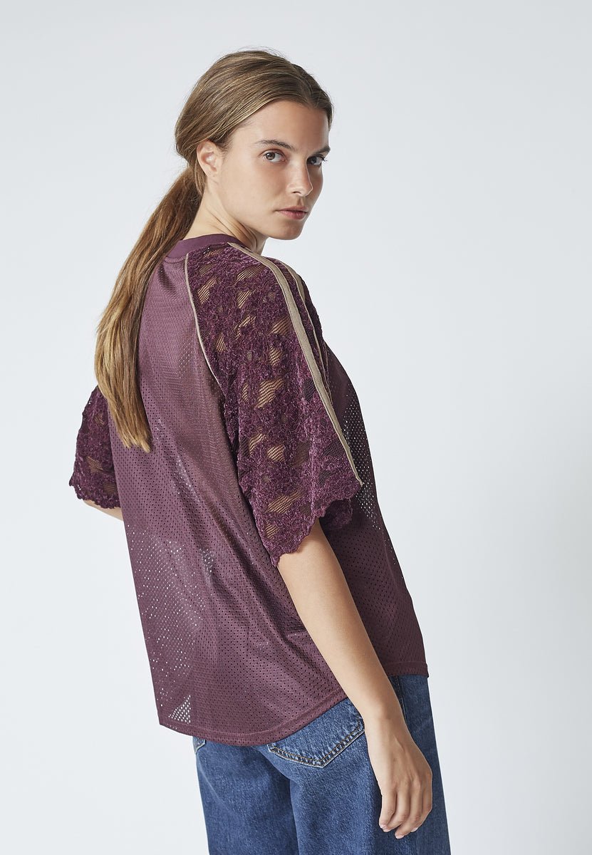 TreyCC Lace Tee - Walnut - Co'couture