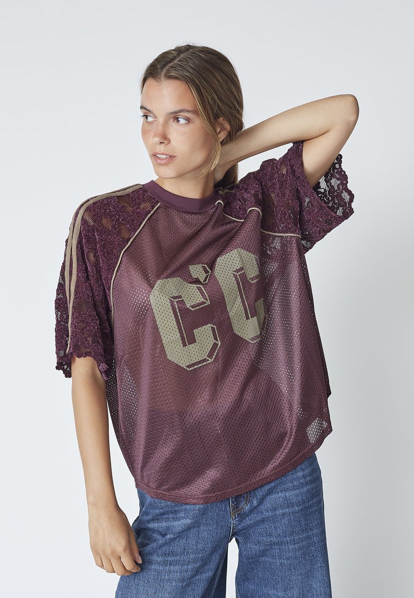 TreyCC Lace Tee - Walnut - Co'couture