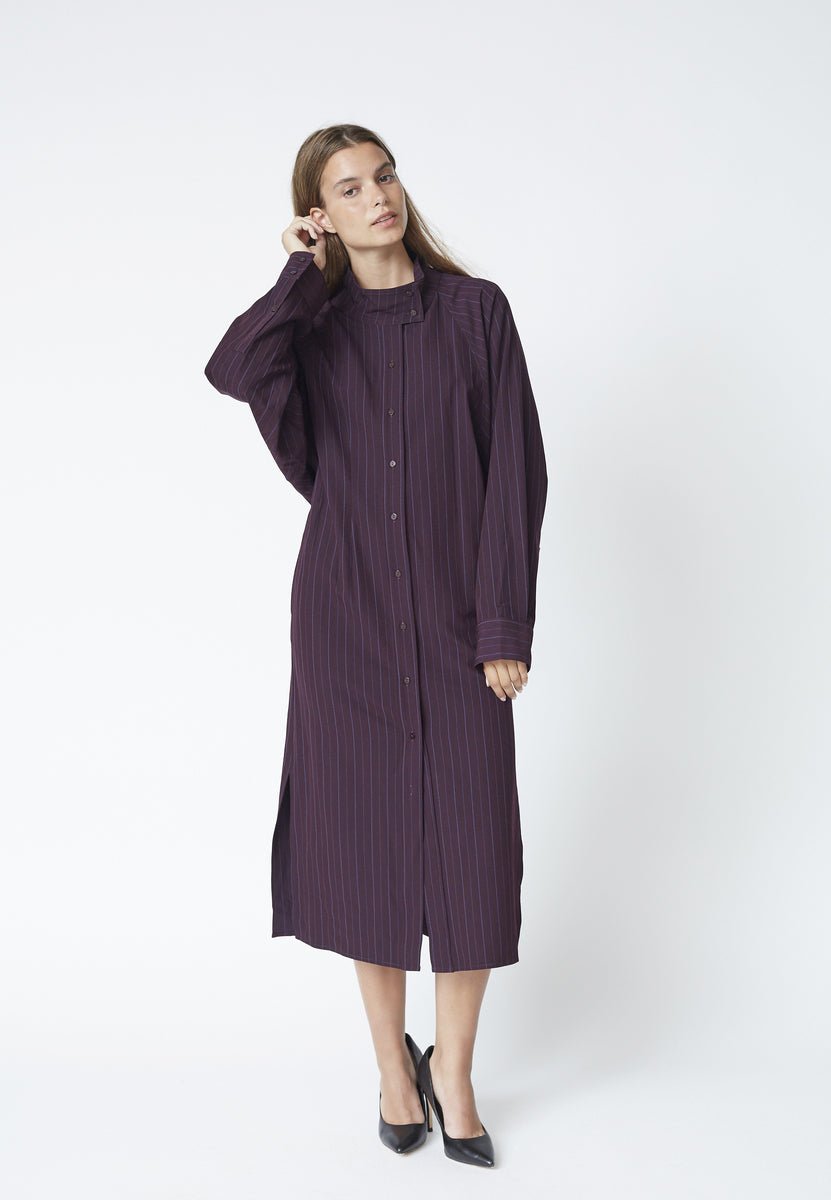 TrinnyCC Stripe Batwing Dress - Plum - Co'couture