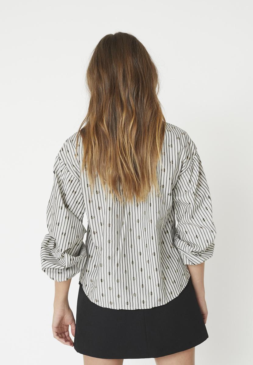 TrixieCC Dot Bow Shirt - Light Grey - Co'couture