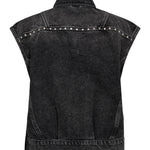 VickyCC Stud Denim Vest - Black - Co'couture