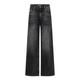 VickyCC Stud Wide Jeans - Black - Co'couture