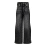 VickyCC Stud Wide LL Jeans - Black - Co'couture