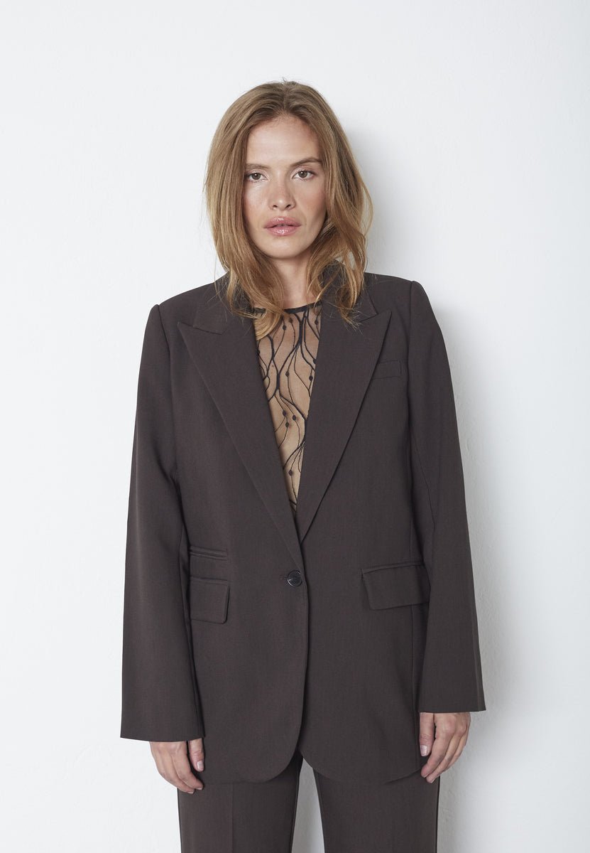 VolaCC Single Oversize Blazer - Dark Brown - Co'couture