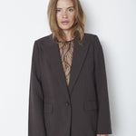 VolaCC Single Oversize Blazer - Dark Brown - Co'couture