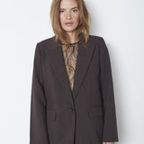 VolaCC Single Oversize Blazer - Dark Brown - Co'couture